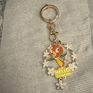 Disney parks Hello Sunshine orange Bird Keychain - Orange and Gold